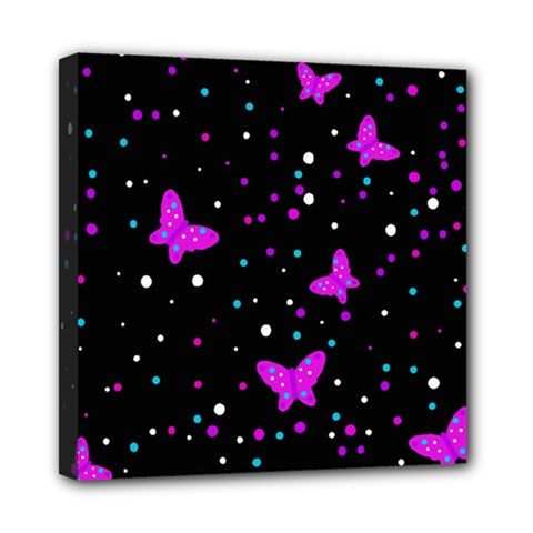 Pink Butterflies  Mini Canvas 8  X 8  by Valentinaart