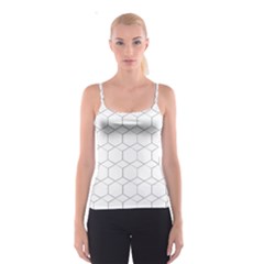  Honeycomb - Diamond Black And White Pattern Spaghetti Strap Top