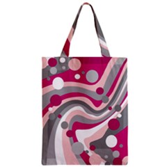 Magenta, Pink And Gray Design Zipper Classic Tote Bag by Valentinaart