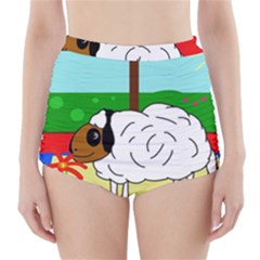 Urban Sheep High-waisted Bikini Bottoms by Valentinaart