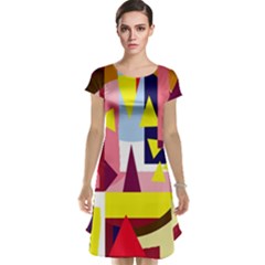 Colorful Abstraction Cap Sleeve Nightdress by Valentinaart