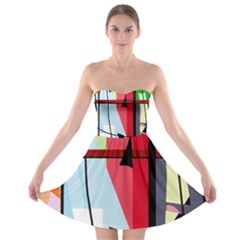 Window Strapless Bra Top Dress by Valentinaart