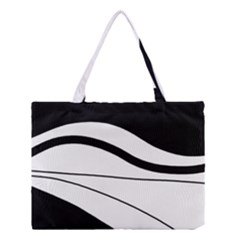 White And Black Harmony Medium Tote Bag