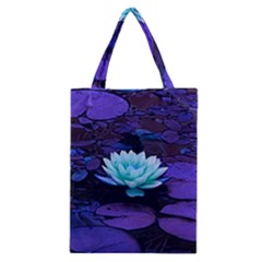 Lotus Flower Magical Colors Purple Blue Turquoise Classic Tote Bag by yoursparklingshop