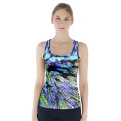 Colorful Floral Art Racer Back Sports Top by yoursparklingshop