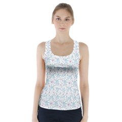 Intricate Floral Collage  Racer Back Sports Top by dflcprintsclothing