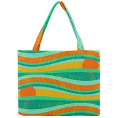 Green And Orange Decorative Design Mini Tote Bag by Valentinaart