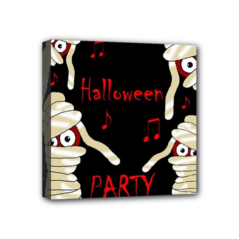 Halloween Mummy Party Mini Canvas 4  X 4  by Valentinaart