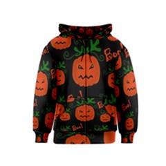 Halloween Pumpkin Pattern Kids  Zipper Hoodie by Valentinaart