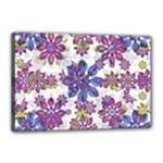 Stylized Floral Ornate Pattern Canvas 18  x 12 