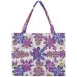 Stylized Floral Ornate Pattern Mini Tote Bag