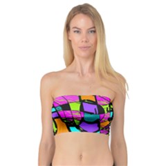 Abstract Sketch Art Squiggly Loops Multicolored Bandeau Top by EDDArt