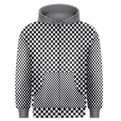 Sports Racing Chess Squares Black White Men s Zipper Hoodie by EDDArt