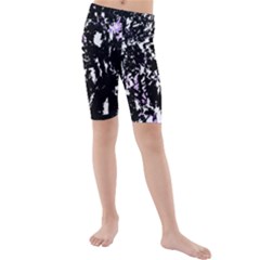 Little Bit Of Purple Kids  Mid Length Swim Shorts by Valentinaart