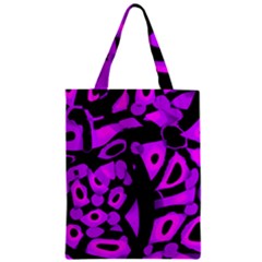 Purple Design Zipper Classic Tote Bag by Valentinaart
