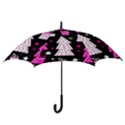 Pink playful Xmas Hook Handle Umbrellas (Small) View3