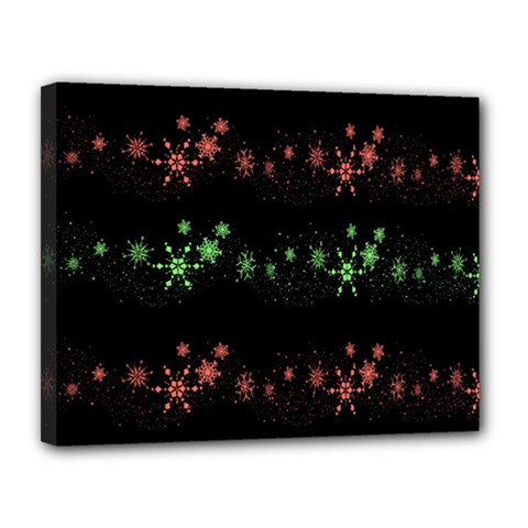 Decorative Xmas Snowflakes Canvas 14  X 11  by Valentinaart