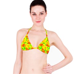 Yellow Garden Bikini Top