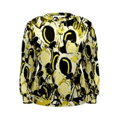 Yellow Abstract Garden Women s Sweatshirt by Valentinaart