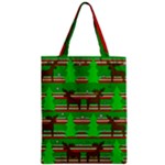 Christmas trees and reindeer pattern Zipper Classic Tote Bag