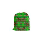 Christmas trees and reindeer pattern Drawstring Pouches (XS) 