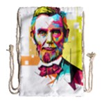 Abraham Lincoln Drawstring Bag (Large)