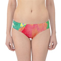 Lovely Red Poppy And Blue Dots Hipster Bikini Bottoms by DanaeStudio