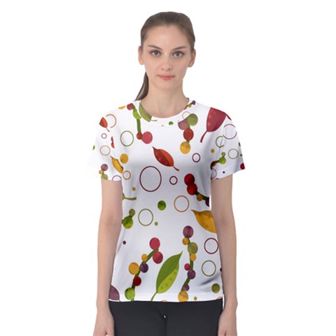 Adorable Floral Design Women s Sport Mesh Tee by Valentinaart