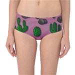 Cactuses 2 Mid-Waist Bikini Bottoms