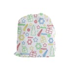 Simple Christmas pattern Drawstring Pouches (Large) 
