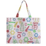 Simple Christmas pattern Zipper Mini Tote Bag