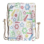 Simple Christmas pattern Drawstring Bag (Large)