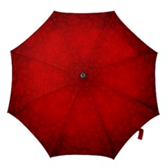 Decorative Red Christmas Background With Snowflakes Hook Handle Umbrellas (medium) by TastefulDesigns