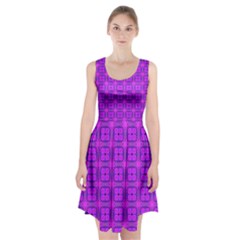 Abstract Dancing Diamonds Purple Violet Racerback Midi Dress by DianeClancy