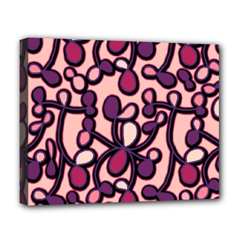 Pink And Purple Pattern Deluxe Canvas 20  X 16   by Valentinaart