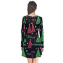 New Year pattern - red and green Flare Dress View2