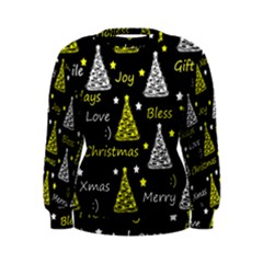 New Year Pattern - Yellow Women s Sweatshirt by Valentinaart