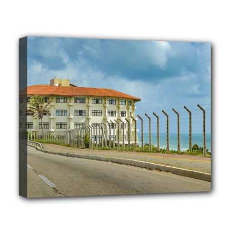 Eclectic Style Building Natal Brazil Deluxe Canvas 20  X 16   by dflcprints