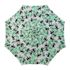 Lizards Pattern - Green Golf Umbrellas by Valentinaart