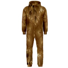 Elegant Gold Brown Kaleidoscope Star Hooded Jumpsuit (men)  by yoursparklingshop