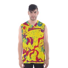 Yellow Confusion Men s Basketball Tank Top by Valentinaart