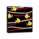 Five yellow fish Mini Canvas 4  x 4 