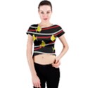 Five yellow fish Crew Neck Crop Top View1