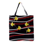 Five yellow fish Grocery Tote Bag