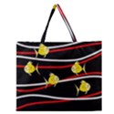 Five yellow fish Zipper Large Tote Bag View1