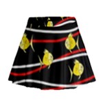 Five yellow fish Mini Flare Skirt