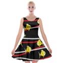 Five yellow fish Velvet Skater Dress View1