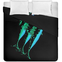 Green Fish Duvet Cover Double Side (king Size) by Valentinaart