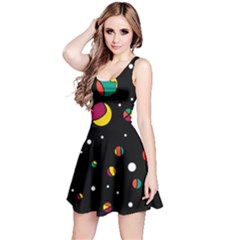 Colorful Dots Reversible Sleeveless Dress by Valentinaart