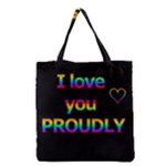 I love you proudly Grocery Tote Bag